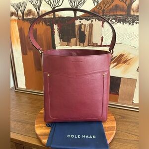 Cole Haan Leather Shoulder Bag with Dust Bag
